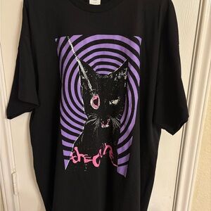 The Cure Black Cat Graphic T-Shirt by Vivere